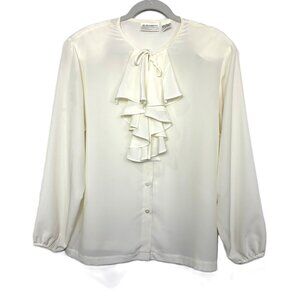 Vintage 90’s Elisabeth A Liz Claiborne Company Ruffled Blouse Size 14
